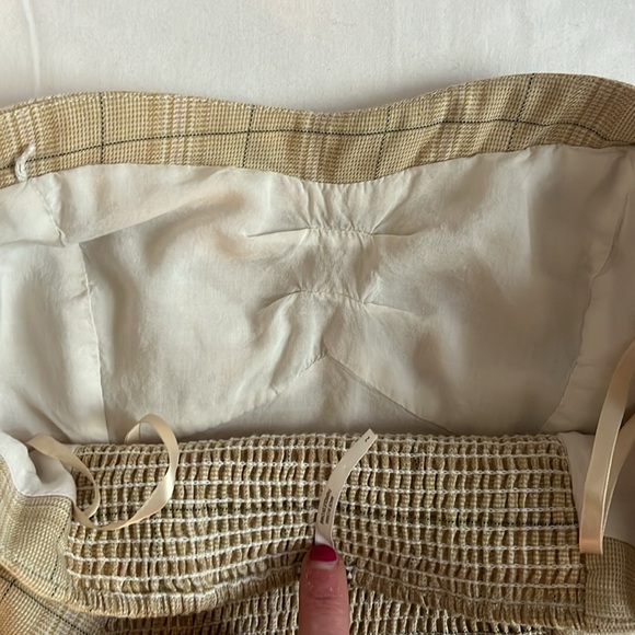 Free People strapless cropped plaid bustier top - Picture 6 of 8